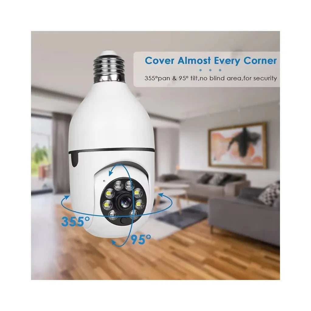 CCTV Light Bulb Camera - AI 360° Wireless