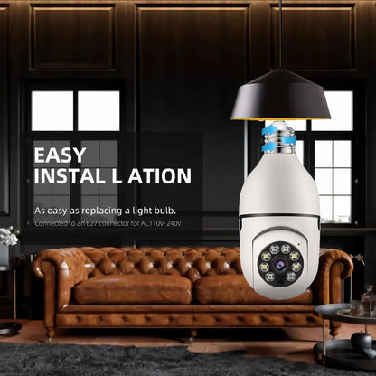 CCTV Light Bulb Camera - AI 360° Wireless